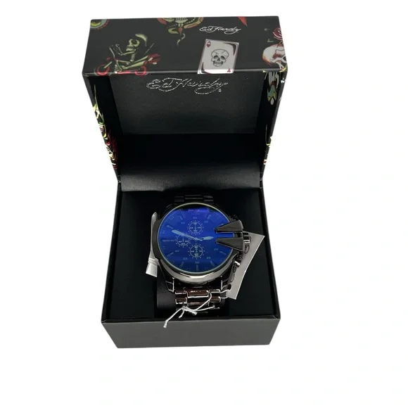 Ed Hardy Men’s Watch Chronograph Stainless Steel - Picture 3 of 7